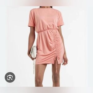 Express pink Ruched tee shirt Dress, size small